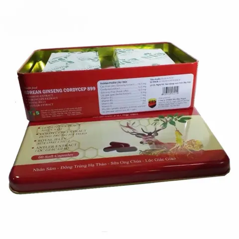 Sâm Thiếc Korean Ginseng Cordycep 899 (Hộp 60 viên) Hỗ trợ bồi bổ cơ thể, nâng cao sức đề kháng, giảm căng thẳng mệt mỏi