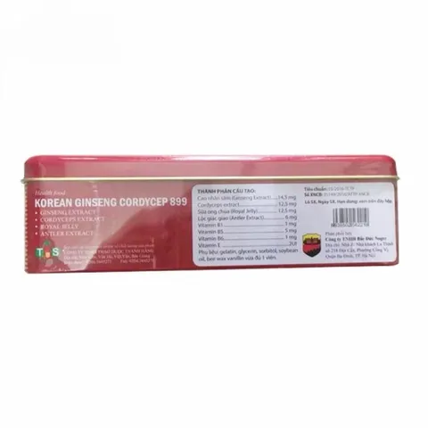 Sâm Thiếc Korean Ginseng Cordycep 899 (Hộp 60 viên) Hỗ trợ bồi bổ cơ thể, nâng cao sức đề kháng, giảm căng thẳng mệt mỏi