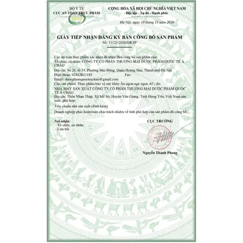Siro Ăn Ngon Ngủ Ngon AC (Hộp 20 ống) Hỗ trợ tăng cường tiêu hóa, giúp ăn ngon, ngủ ngon và tăng cường đề kháng.
