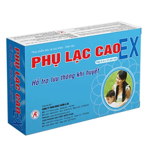 Viên uống PHỤ LẠC CAO EX (Hộp 30 viên) Hỗ trợ lưu thông khí huyết, bổ huyết điều kinh, cải thiện rối loạn kinh nguyệt