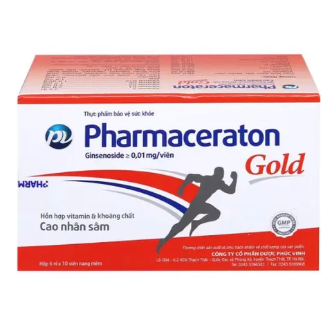 Viên uống Pharmaceraton Gold PV (Hộp 60 viên) Hỗ trợ tăng cường sức khỏe và nâng cao sức đề kháng giúp giảm mệt mỏi