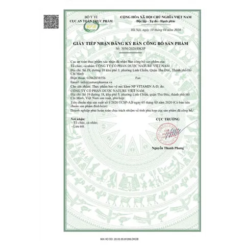 Viên uống NP Vitamin A-D Nature Pharma (Hộp 100 viên) Hỗ trợ cải thiện thị lực, giảm khô mắt, mỏi mắt, giúp chắc xương