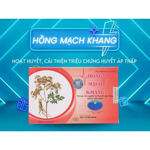 Viên uống HỒNG MẠCH KHANG (Hộp 30 viên) Giúp hoạt huyết, tăng cường lưu thông máu, giúp giảm đau đầu, hoa mắt, chóng mặt, mệt mỏi