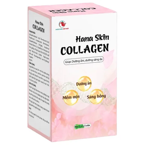 Serum dưỡng da Hana Skin Collagen Việt Nhật (Hộp 5 vỉ x 5 viên) Giúp mờ thâm nám, tàn nhang và hạn chế lão hóa da