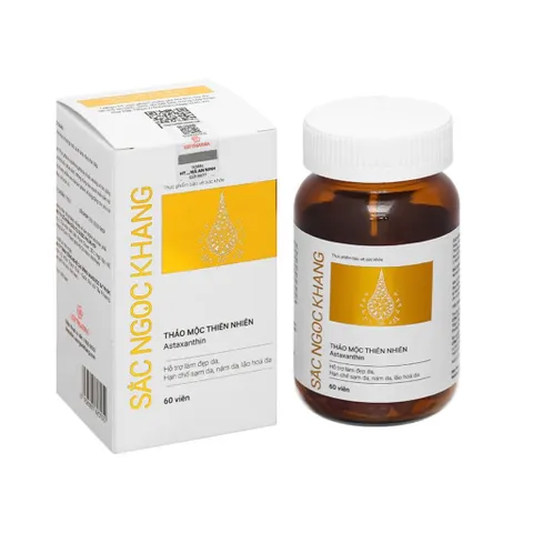 Viên uống đẹp da Sắc Ngọc Khang (Hộp 60 viên) Hỗ trợ cân bằng nội tiết tố, chống lão hoá mạnh, giúp mờ nám và tàn nhang