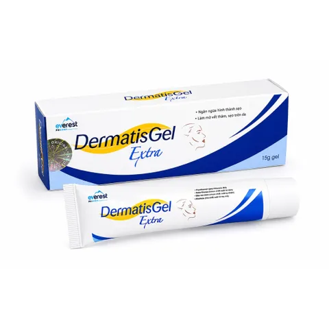 Kem mờ sẹo DermatisGel Extra (Tuýp 15g) Giúp dưỡng ẩm, làm mềm da, cải thiện độ đàn hồi và làm mờ các vết thâm, nám, sẹo