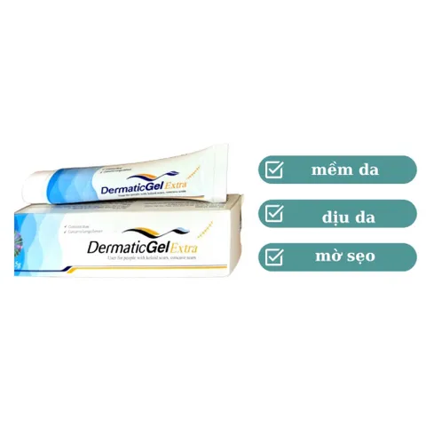 Kem mờ sẹo DermatisGel Extra (Tuýp 15g) Giúp dưỡng ẩm, làm mềm da, cải thiện độ đàn hồi và làm mờ các vết thâm, nám, sẹo