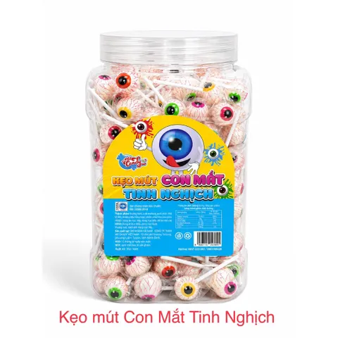 Hũ Kẹo Mút Bảy Sắc Cầu Vồng Mini (Hủ 200 cây) Vị ngọt dịu thơm hương trái cây
