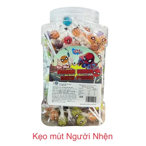 Hũ Kẹo Mút Bảy Sắc Cầu Vồng Mini (Hủ 200 cây) Vị ngọt dịu thơm hương trái cây