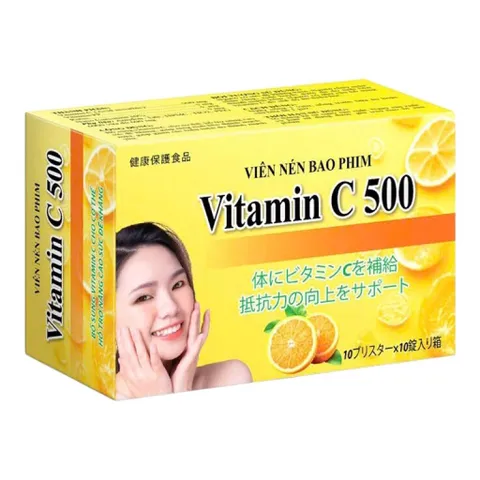 Viên uống Vitamin C 500 Rostex (Hộp 100 viên) hỗ trợ tăng cường sức đề kháng và bổ sung vitamin C cho cơ thể.