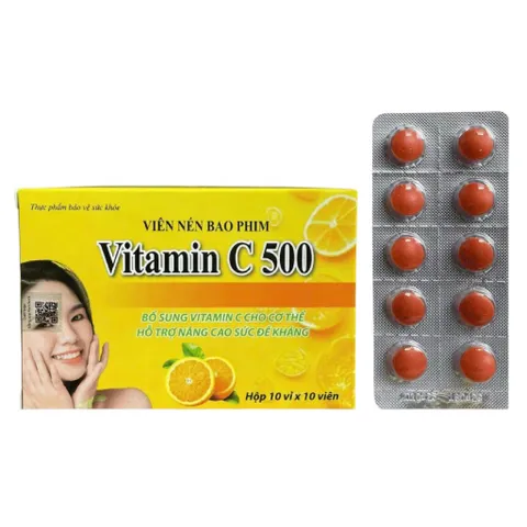 Viên uống Vitamin C 500 Rostex (Hộp 100 viên) hỗ trợ tăng cường sức đề kháng và bổ sung vitamin C cho cơ thể.