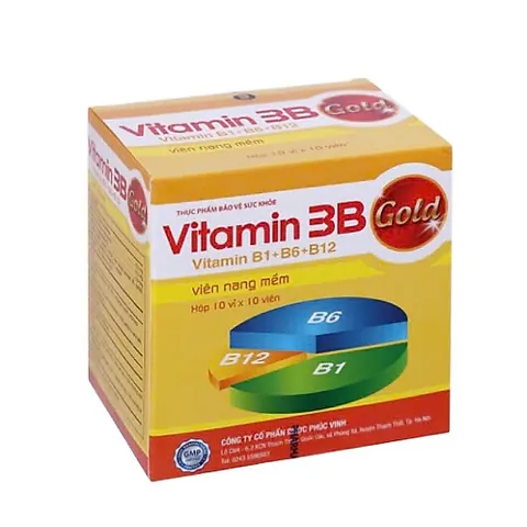Viên uống Vitamin 3B Gold Phúc Vinh (Hộp 100 viên) hỗ trợ nâng cao sức đề kháng và tăng cường sức khỏe