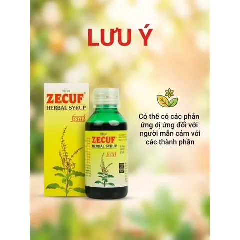 Siro ho thảo dược Zecuf Herbal Syrup (Chai 100ml) Hỗ trợ giảm các chứng ho, viêm họng và làm dịu mát cổ họng.