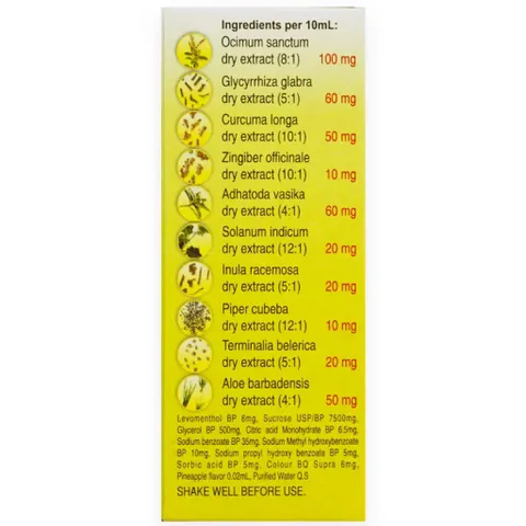 Siro ho thảo dược Zecuf Herbal Syrup (Chai 100ml) Hỗ trợ giảm các chứng ho, viêm họng và làm dịu mát cổ họng.