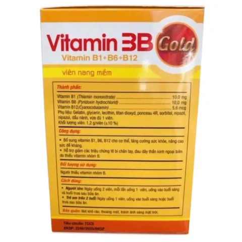 Viên uống Vitamin 3B Gold Phúc Vinh (Hộp 100 viên) hỗ trợ nâng cao sức đề kháng và tăng cường sức khỏe