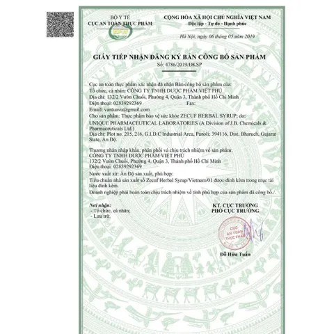 Siro ho thảo dược Zecuf Herbal Syrup (Chai 100ml) Hỗ trợ giảm các chứng ho, viêm họng và làm dịu mát cổ họng.