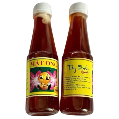 Mật Ong nguyên chất Tây Bắc Bảo Châu (Chai 650ml) Pha trà chanh mật ong giải khát, nguyên liệu làm bánh, tẩm ướp gia vị