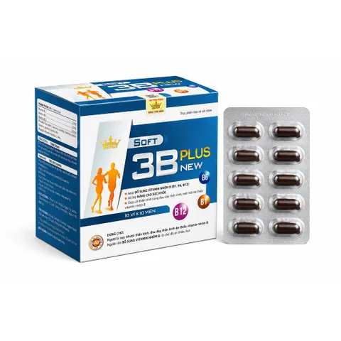 Viên uống Soft 3B Vitamin Plus Kingphar (Hộp 100 viên) Bổ sung vitamin nhóm B cho cơ thể giúp giảm mệt mỏi và suy nhược cơ thể.