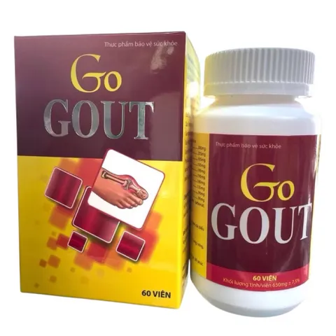 Viên uống Go Gut (Chai 60 viên) Giúp hỗ trợ giảm acid uric trong máu và giảm các biểu hiện của Gut.