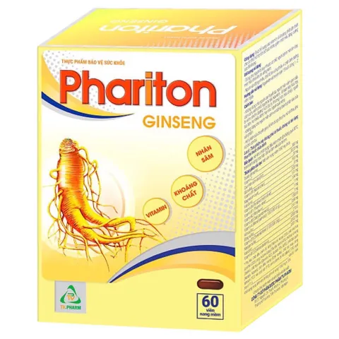 Viên uống Phariton Ginseng TV.PHARM (Hộp 60 viên) Hỗ trợ bồi bổ sức khoẻ, tăng sức đề kháng và giảm mệt mỏi, suy nhược