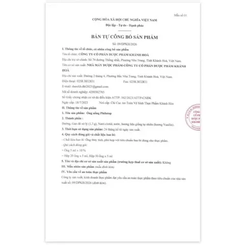 Ống uống Philatop Khapharco (Hộp 20 ống) Hỗ trợ bổ sung acid amin, giúp nâng cao sức đề kháng, bổ máu và ăn ngon.
