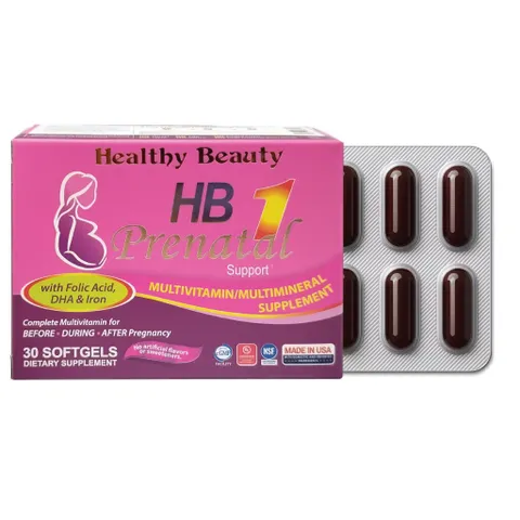 HB Prenatal Support (Hộp 30 viên) Bổ sung Vitamin và khoáng chất cho mẹ bầu