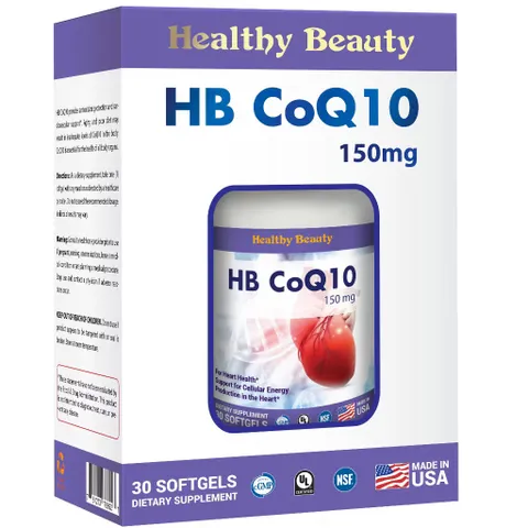 Viên uống HB CoQ10 150MG (Hộp 30 viên) Hỗ trợ tăng cường sức khỏe tim mạch