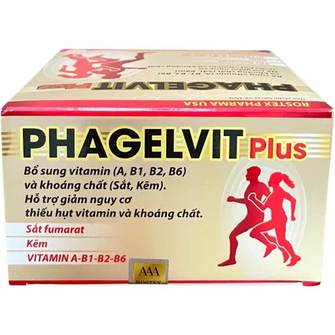 Viên uống PHAGELVIT Plus (Hộp 100 viên) Bổ sung vi chất thiếu hụt, tăng cường sức đề kháng, giảm mệt mỏi, suy nhược
