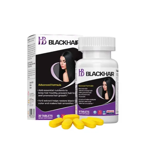 Viên uống HB BLACK HAIR (Hộp 30 viên) Bổ sung các dưỡng chất thiết yếu giúp tóc khỏe, ngăn ngừa rụng tóc, tóc bạc sớm.