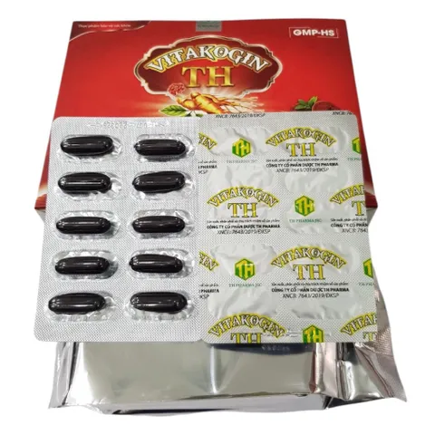 Viên uống VITAKOGIN TH (Hộp 60 viên) Cung cấp các chất từ nhân sâm, linh chi, sắt và vitamin giúp bồi bổ cơ thể, giảm mệt mỏi.