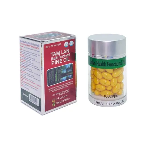 Viên uống Tinh Dầu Thông Đỏ Tâm Lan Health Functional Pine Oil (Chai 100 viên) Hỗ trợ giảm cholesterol và ổn định huyết áp.