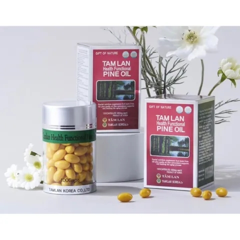 Viên uống Tinh Dầu Thông Đỏ Tâm Lan Health Functional Pine Oil (Chai 100 viên) Hỗ trợ giảm cholesterol và ổn định huyết áp.