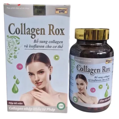 Viên uống đẹp da Collagen Rox (Chai 60 viên) Hỗ trợ làm đẹp da, giảm sạm nám và cân bằng nội tiết tố