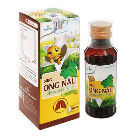 Siro ho Ong Nâu Mom and Baby (Chai 100ml) Giúp bổ phổi ích phế, long đờm, hỗ trợ giảm ho, rát họng, khản tiếng.