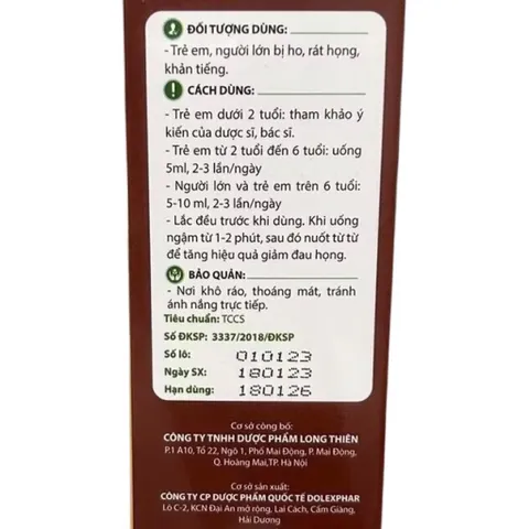 Siro ho Ong Nâu Mom and Baby (Chai 100ml) Giúp bổ phổi ích phế, long đờm, hỗ trợ giảm ho, rát họng, khản tiếng.