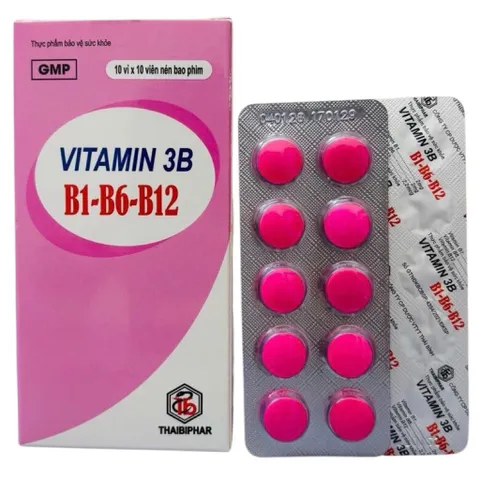 Viên uống Vitamin 3B B1-B6-B12 Thái Bình (Hộp 100 viên) Hỗ trợ bổ sung các vitamin nhóm B cần thiết cho cơ thể.