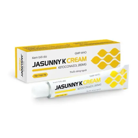 Kem Bôi Da Jasunny K Cream (Tuýp 10g) Hỗ trợ nấm ngoài da: Như hắc lào (lác), nấm bẹn, nấm bàn tay và nấm bàn chân.