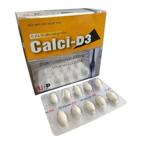 Viên uống Calci-D3 Boston (Hộp 100 viên) Bổ sung Canxi và Vitamin D3, giúp tăng cường phát triển hệ xương và răng.
