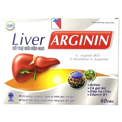 Viên uống Liver Arginin (Hộp 2 lọ x 30 viên) Hỗ trợ giải độc gan, mát gan, lợi mật, tăng cường chức năng gan