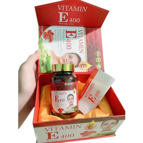 Viên uống đẹp da Vitamin E 400 With Aloe Vera (Chai 30 viên) Dưỡng ẩm, làm sáng mịn da, cải thiện da khô ráp, sạm nám