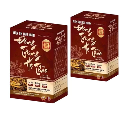 Viên Ăn Ngủ Ngon Đông Trùng Hạ Thảo Natto Sleep Gold (Chai 30 viên) Hỗ trợ cải thiện tình trạng chán ăn, mất ngủ.