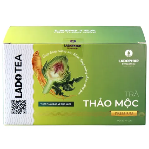 Trà Thảo Mộc Premium Ladophar (Hộp 20 gói) Giúp hỗ trợ mát gan, thanh lọc cơ thể và tăng cường chức năng gan.