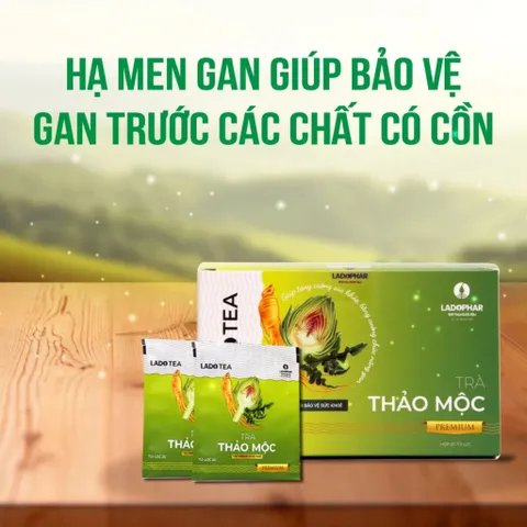Trà Thảo Mộc Premium Ladophar (Hộp 20 gói) Giúp hỗ trợ mát gan, thanh lọc cơ thể và tăng cường chức năng gan.