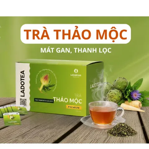 Trà Thảo Mộc Premium Ladophar (Hộp 20 gói) Giúp hỗ trợ mát gan, thanh lọc cơ thể và tăng cường chức năng gan.