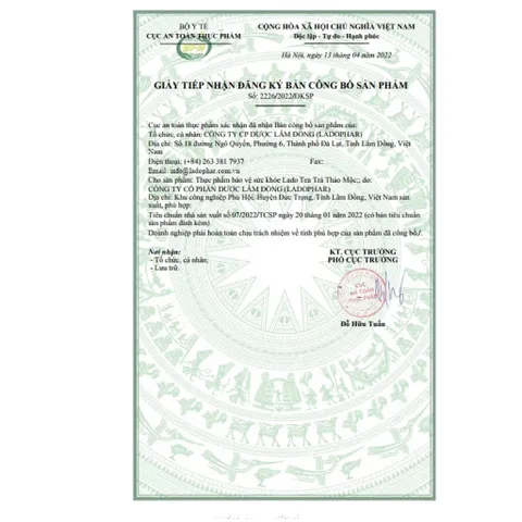 Trà Thảo Mộc Premium Ladophar (Hộp 20 gói) Giúp hỗ trợ mát gan, thanh lọc cơ thể và tăng cường chức năng gan.