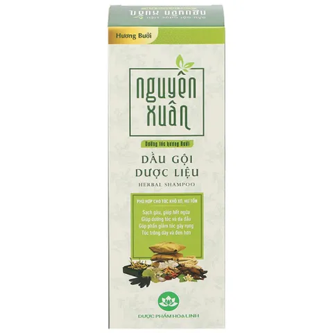 Dầu gội dược liệu Nguyên Xuân hương Bưởi (Chai 250ml) giúp dưỡng tóc mềm mượt, giảm gãy rụng và nuôi dưỡng da đầu.