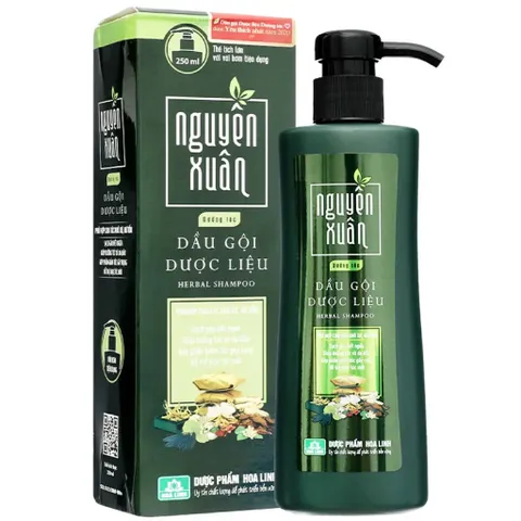 Dầu gội dược liệu Nguyên Xuân Dưỡng Tóc (Chai 250ml) giúp dưỡng tóc và da đầu.