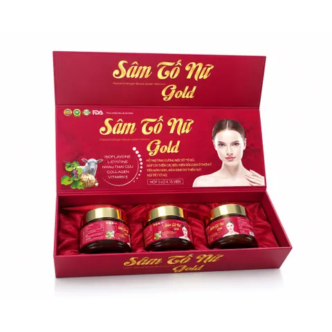 Viên uống Sâm Tố Nữ Placentra Estrogen Beauty Queen Diamond Gold (Hộp 3 Lọ x 15 viên) Hỗ trợ cân bằng nội tiết tố nữ