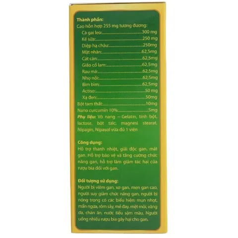 Viên uống Cà Gai Leo Tam Thất - Xạ Đen Rostex Pharma USA (Hộp 50 viên) Hỗ trợ giải độc gan, tăng cường chức năng gan