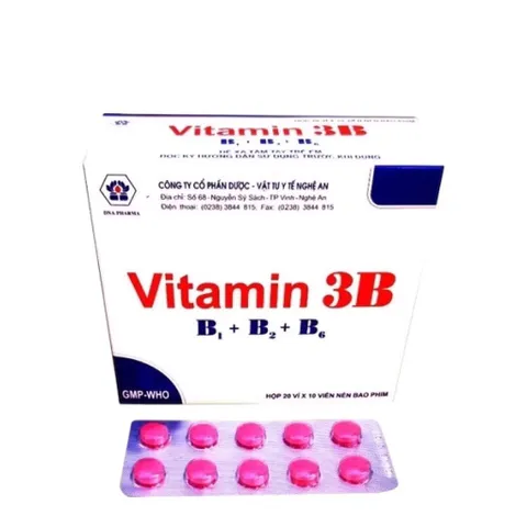 Viên uống Vitamin 3B B1 + B2 + B6 (Hộp 200 viên) Hỗ trợ bổ sung Vitamin nhóm B, giúp giảm mệt mỏi và suy nhược cơ thể.